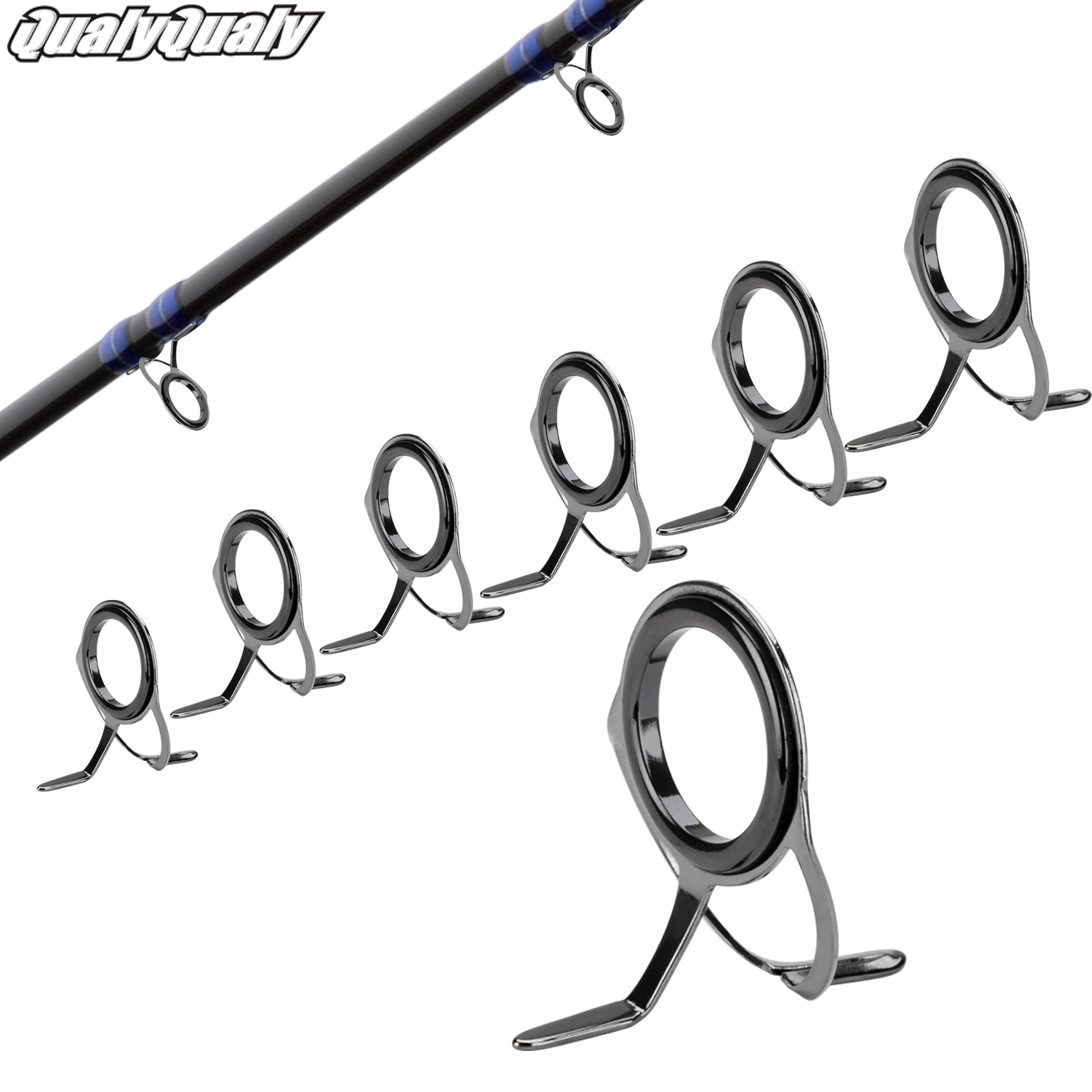 Fishing Rod Guide Replacement - 7 قطعة الصيد رود أدلة طقم