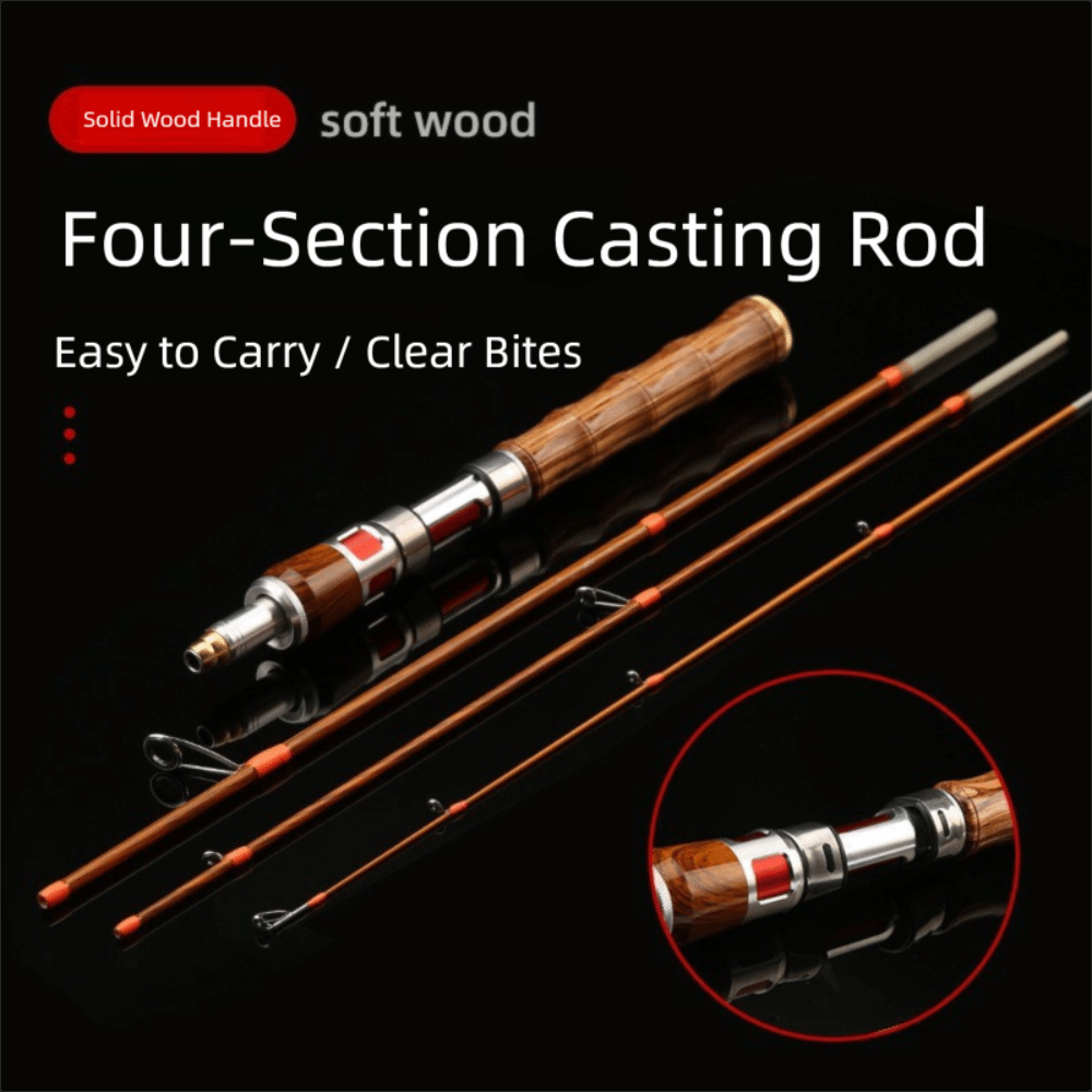 Fishing Rod Carbon Fiber - 4 أقسام الغزل الصيد رود الغزل