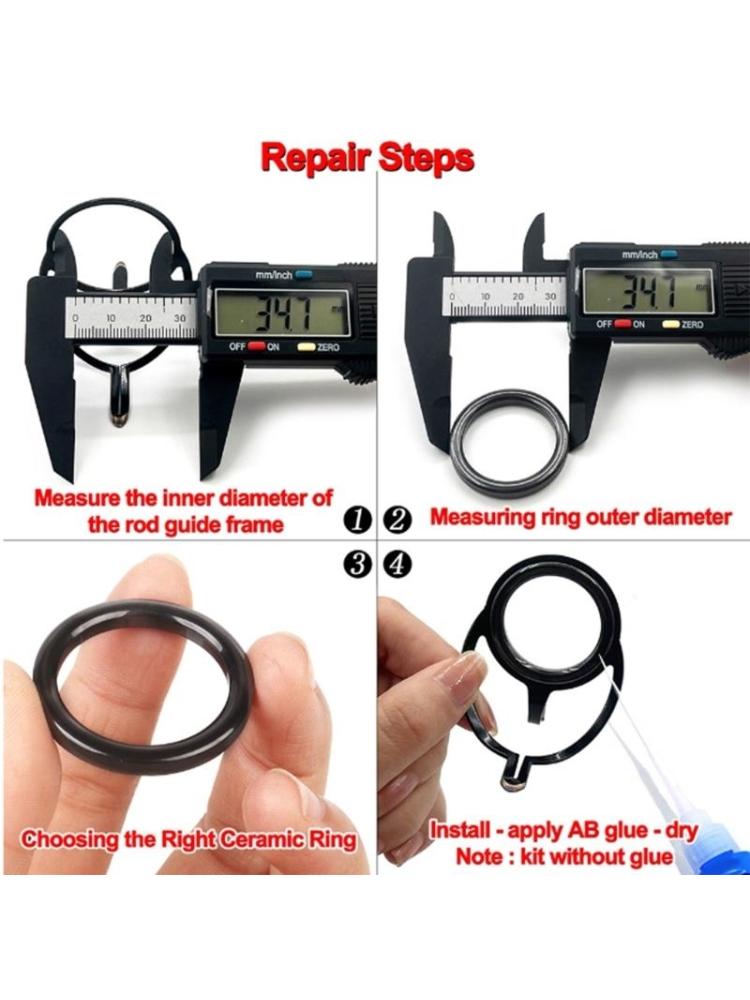 Fishing Rod Tip Replacement - Q39E 40 قطعة قصبة الصيد العين
