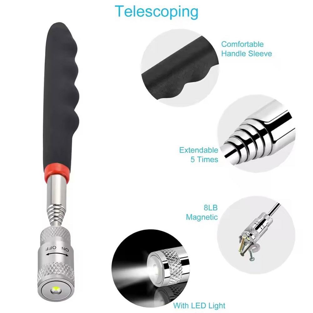 قلم مغناطيسي تلسكوبي مع ضوء LE - مراجعة Fishing Rod Telescopic وسعره