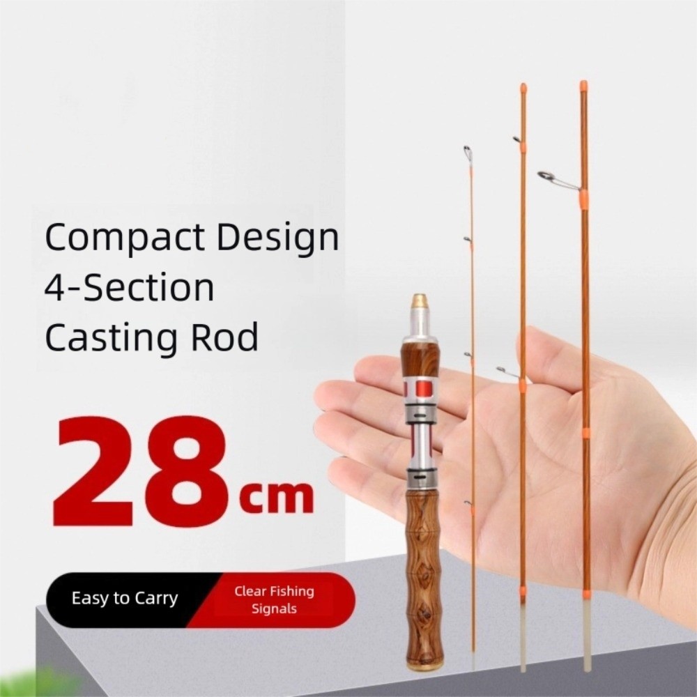 4 أقسام الغزل الصيد رود الغزل  - مراجعة Fishing Rod Carbon Fiber وسعره