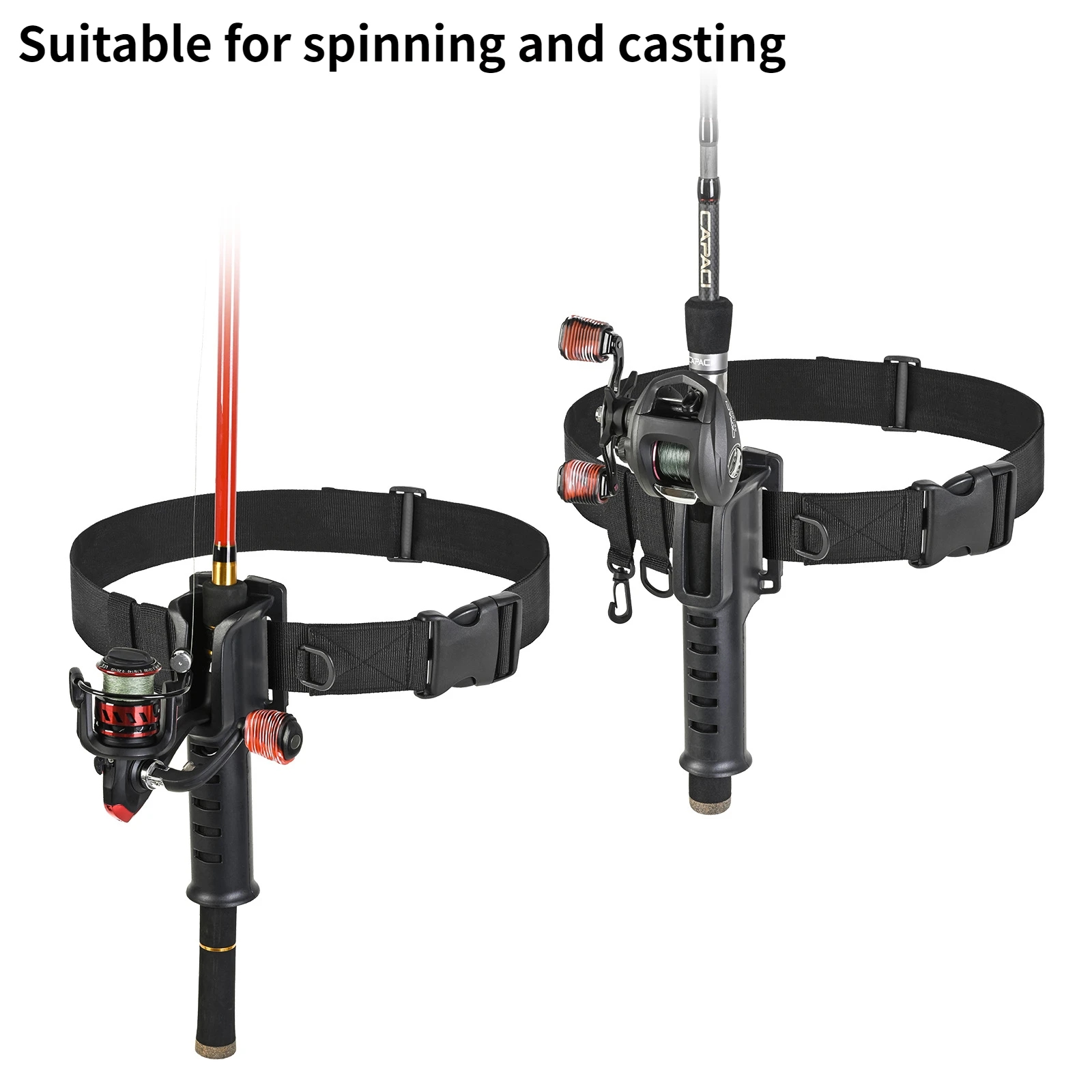 معلقة الصيد حزام الخصر قضيب حا - مراجعة Fishing Rod Spinning وسعره