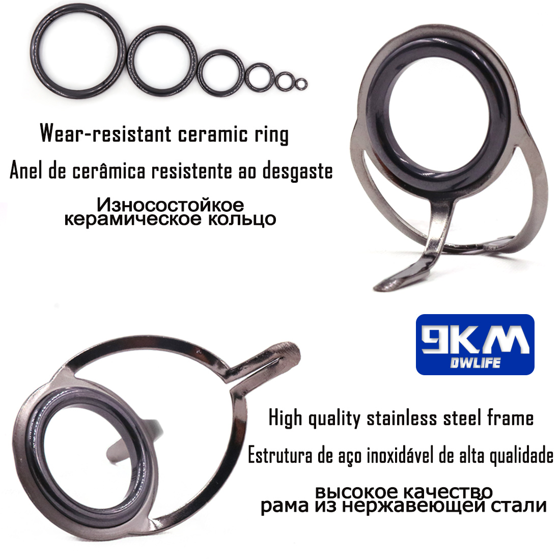 الصيد رود دليل 9 ~ 200 قطعة ال - مراجعة Fishing Rod Guide Replacement وسعره