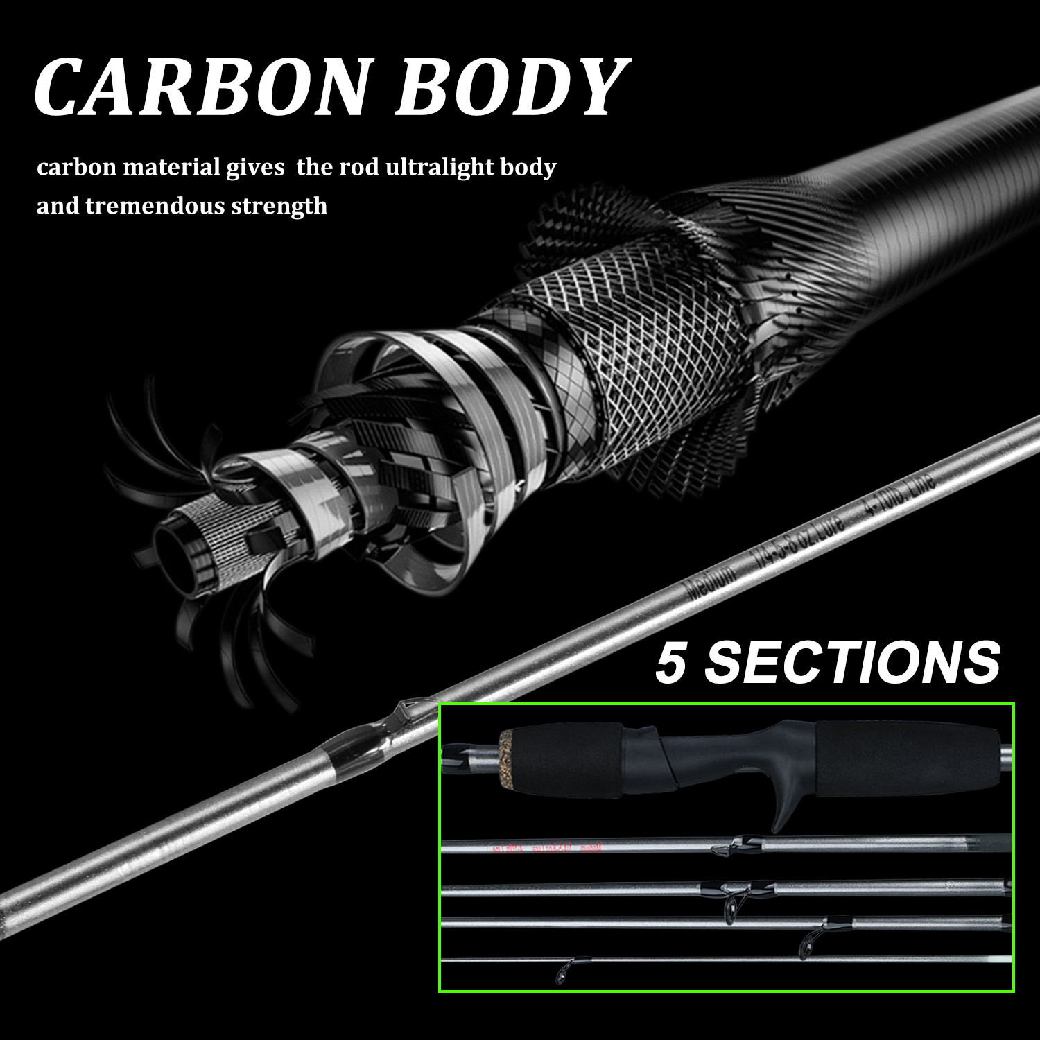Sougayilang الصيد رود كومبو 1. - مراجعة Fishing Rod Carbon Fiber وسعره