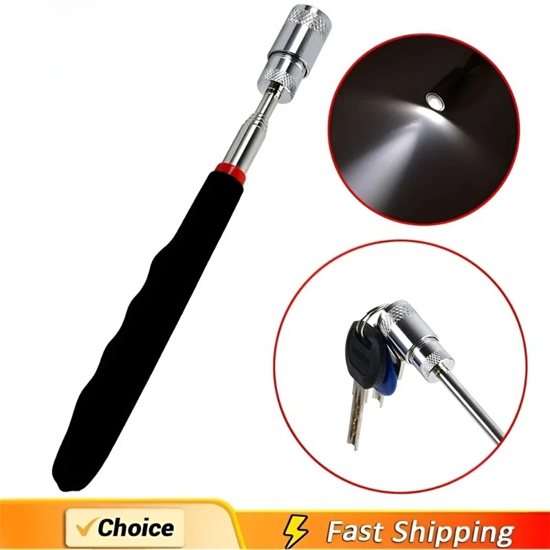 قلم مغناطيسي تلسكوبي مع ضوء LE - مراجعة Fishing Rod Telescopic وسعره