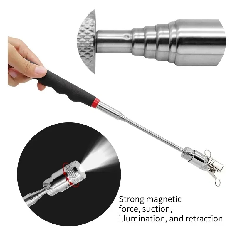 قلم مغناطيسي تلسكوبي مع ضوء LE - مراجعة Fishing Rod Telescopic وسعره